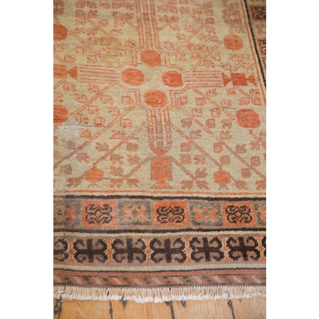 Beige Vintage Distressed Samarkand Rug - 3'10" X 6'3" For Sale - Image 8 of 11