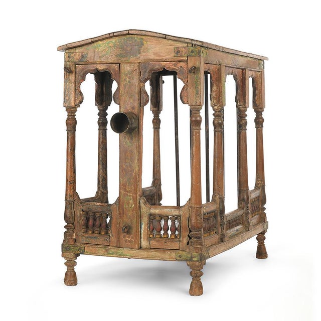Weathered Wooden Temple, 1940s, in Very Good conditions. This piece is designed in the style of the selected designer...