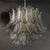 Modernist Hand-Blown Smoked Gray Murano Glass 3-Tier Reeded Feather Chandelier For Sale - Image 16 of 18