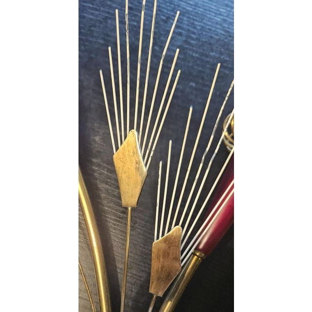 Gold 2-Light Wall Lamp from Maison Lunel, 1950s, Set of 2 For Sale - Image 8 of 17