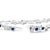 Contemporary 18K White Gold 1 3/4 Cttw Diamond and 3x3mm Round Blue Sapphire Gemstone Floral Link Bracelet (G-H C For Sale - Image 3 of 6