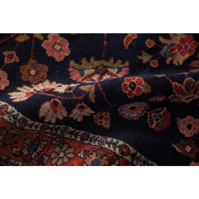 Antique Mohajeran Sarouk Rug - 3'5" x 4'10" For Sale - Image 9 of 10