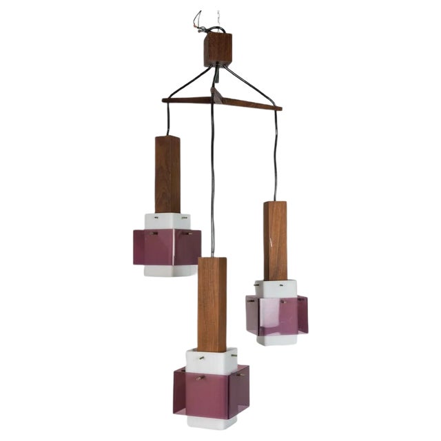 Vintage 3-Light Ceiling Lamp from Guzzini, 1960s For Sale