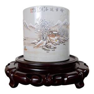 Chinese Porcelain Snow Landscape Bitong