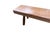 Brown Solid Teak Wood Bench With Softened Edges and Sculptural Leg Form For Sale - Image 8 of 8