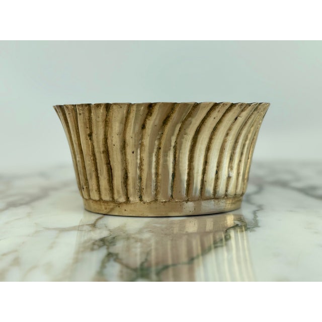 Metal Vintage Brass Decorative Bowl For Sale - Image 7 of 11