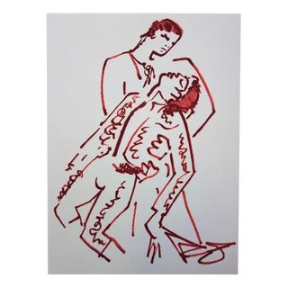 Jean Cocteau, Dying Toreador, 1965, Color Lithograph For Sale