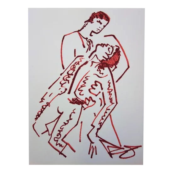Jean Cocteau, Dying Toreador, 1965, Color Lithograph For Sale