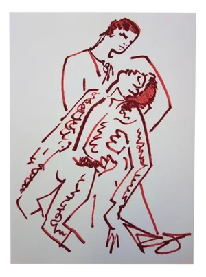 Jean Cocteau, Dying Toreador, 1965, Color Lithograph
