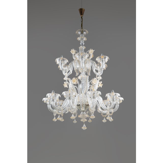 Murano Glass Chandelier from Barovier and Toso, 1980s For Sale - Image 12 of 12