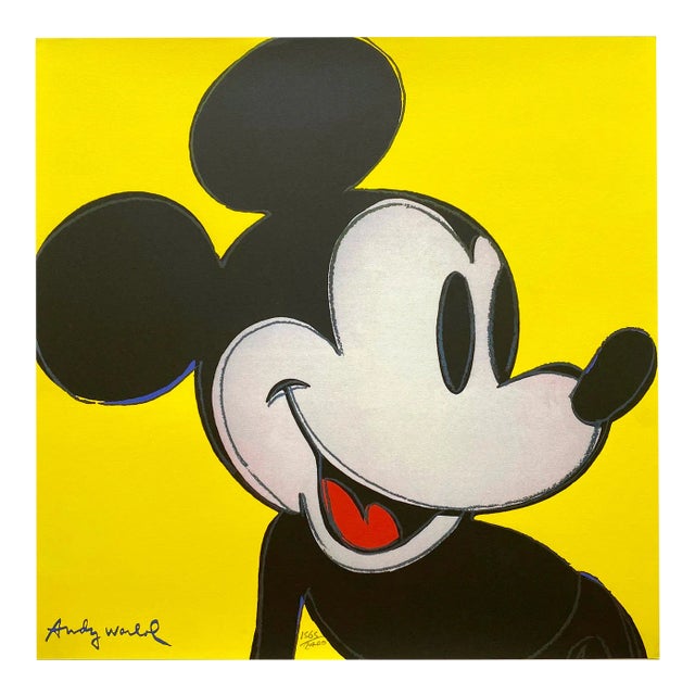 The Art Of Mickey Mouse ウォーホル/アートポスター Andy Warhol Vintage 1986 Limited Edition Myth Series Large