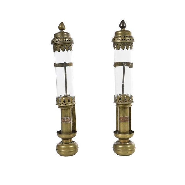 Metal Brass and Copper Lanterns, Set of 2 For Sale - Image 7 of 7