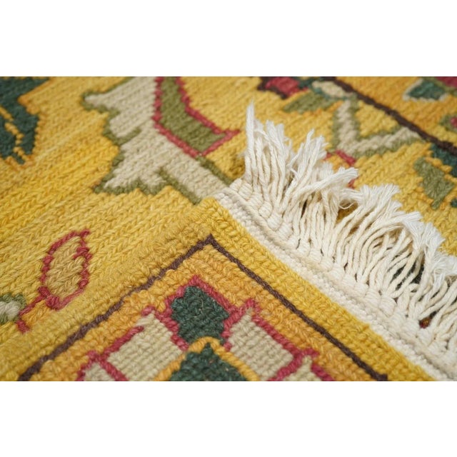 Yellow Sumak Rug 4'1'' X 6'1'' For Sale - Image 8 of 9