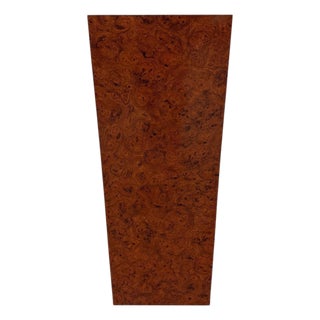 Post-Modern Laminated Burled Wood Pedestal For Sale