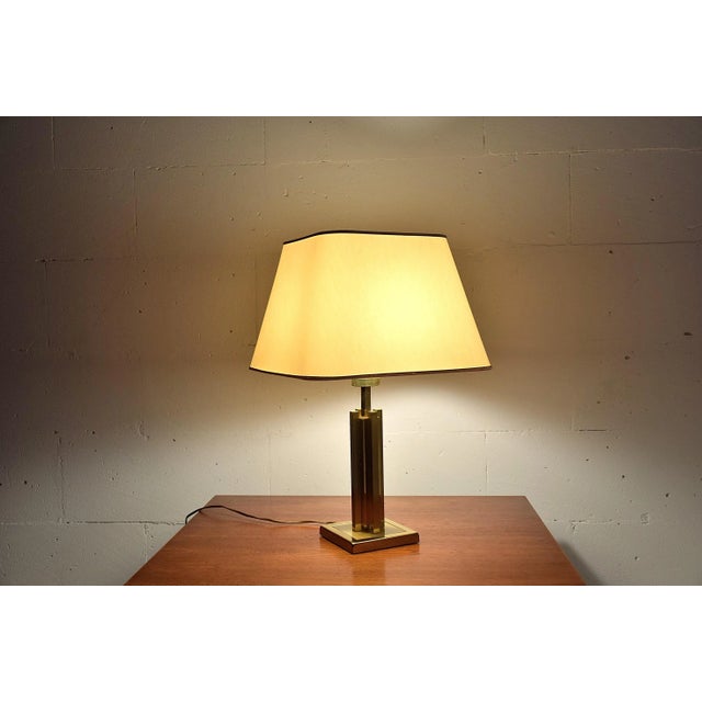 Gold Vintage Hollywood Regency Brass Table Lamp For Sale - Image 8 of 10