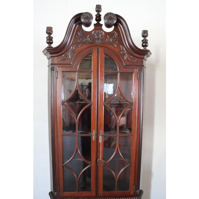 Traditional Feldenkrais Continental Corner Cabinet For Sale - Image 3 of 13
