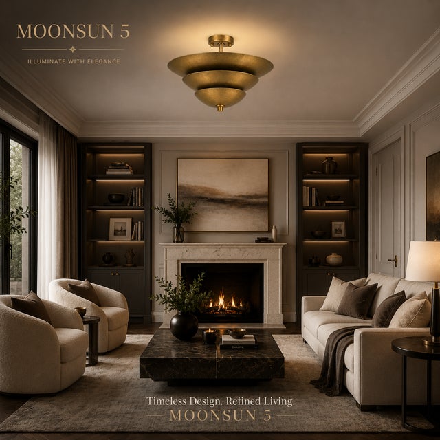 Illuminate your home with timeless elegance using this handcrafted flush mount ceiling light. Designed with a beautifully...