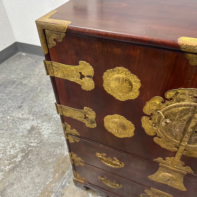 Lord Co. Japanese Gilt-Mounted Tansu Chest, Vintage For Sale - Image 12 of 12