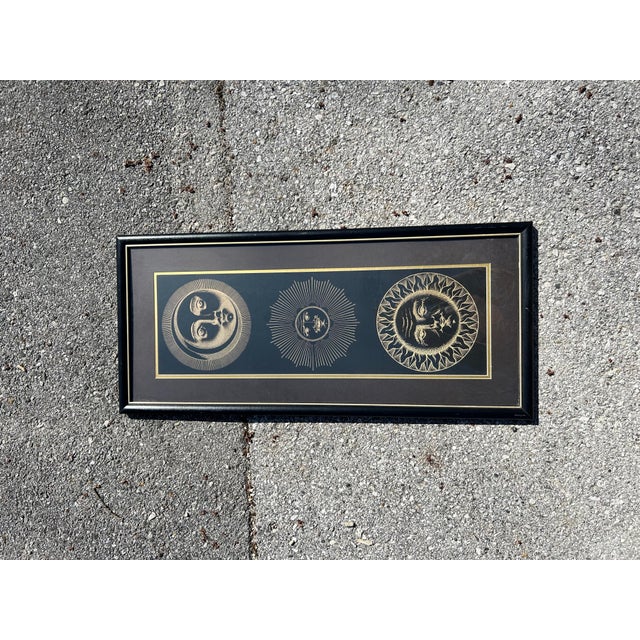 Surrealism Vintage Piero Fornasetti Sol E Luna Series Print For Sale - Image 3 of 7