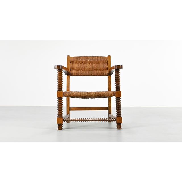 Textile French Corkscrew Armchairs, France, 1940s, Set of 2 For Sale - Image 7 of 18