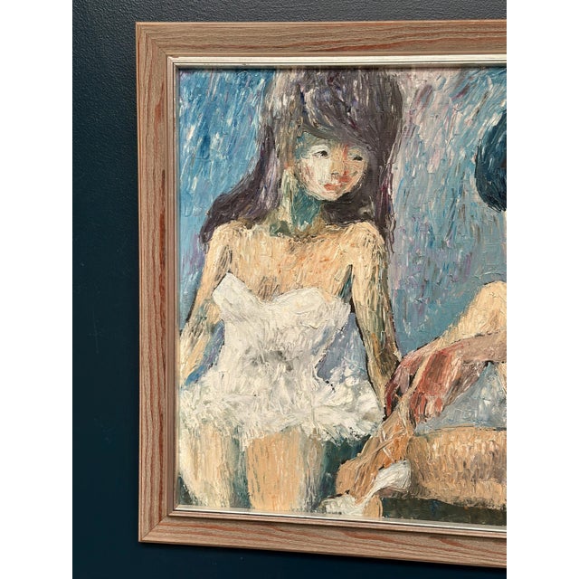 Ebbe Höglund, Ballet Dancer, Break, Oil Painting on Canvas, Framed For Sale - Image 12 of 18
