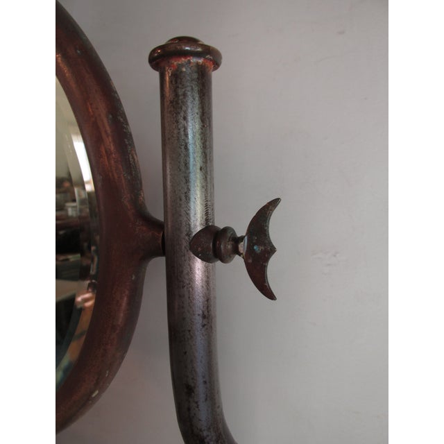 Steel and Brass Etagere With Bevelled Mirror Circa 1930 For Sale - Image 9 of 14