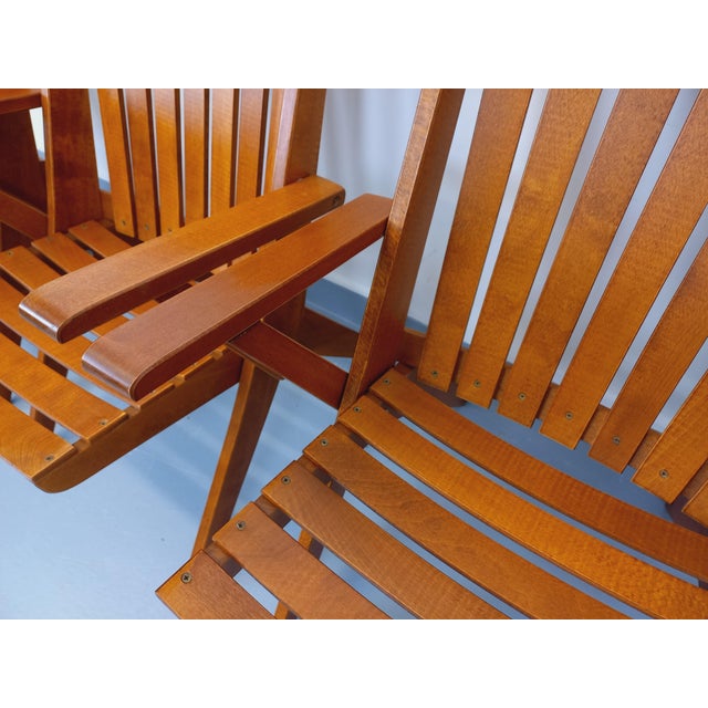 Vintage Beechwood Garden Armchairs, 1960s, Set of 4 For Sale - Image 18 of 18