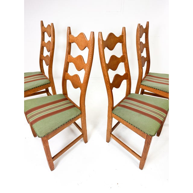 Henning Kjaernulf Set of Four Dining Chairs by Henning Kjaernulf For Sale - Image 4 of 10