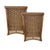 Wood Tommy Bahama Style Woven Rattan Two-Drawer Nightstands – Pair For Sale - Image 7 of 8