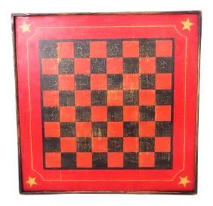 Early American Style Hand Crafted & Painted Checker Board
