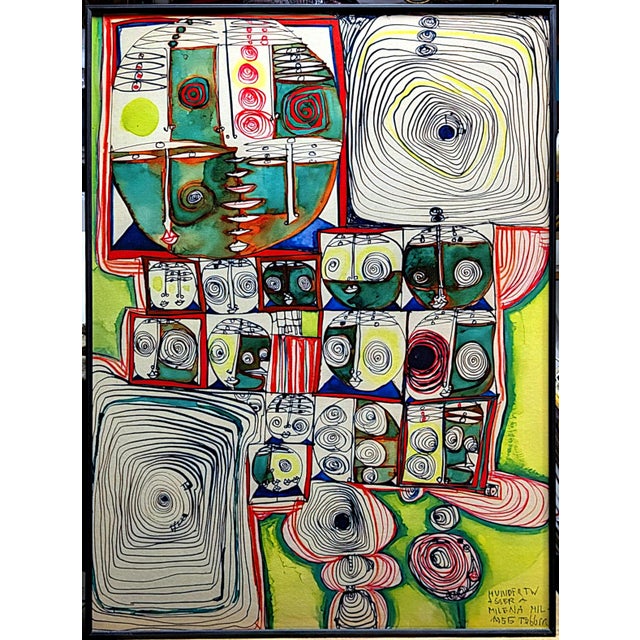 2020s Friedensreich Hundertwasser Surrealist Giclee Art Tryptic For Sale - Image 5 of 16