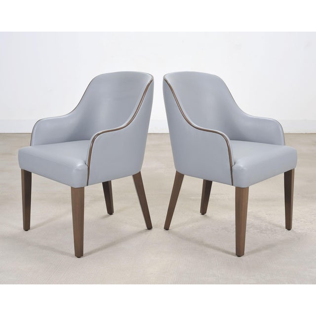 Set of Six A. Rudin No. 807 Walnut Bouclé Gondola Dining Chairs For Sale In Sacramento - Image 6 of 18