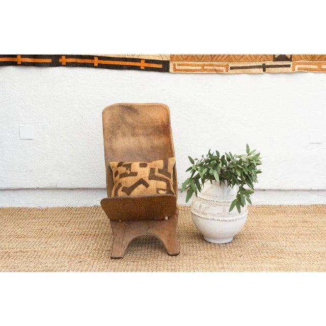 Brown Tribal Senufo Rustic Style Folding Chair For Sale - Image 8 of 8