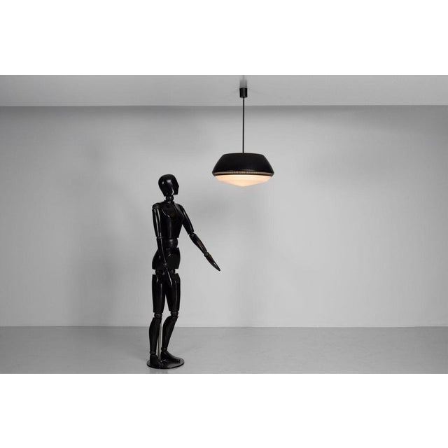 Rare large ‘greson 2’ suspension chandelier designed by gio ponti for greco, italy, 1950s. a striking and exceptionally...