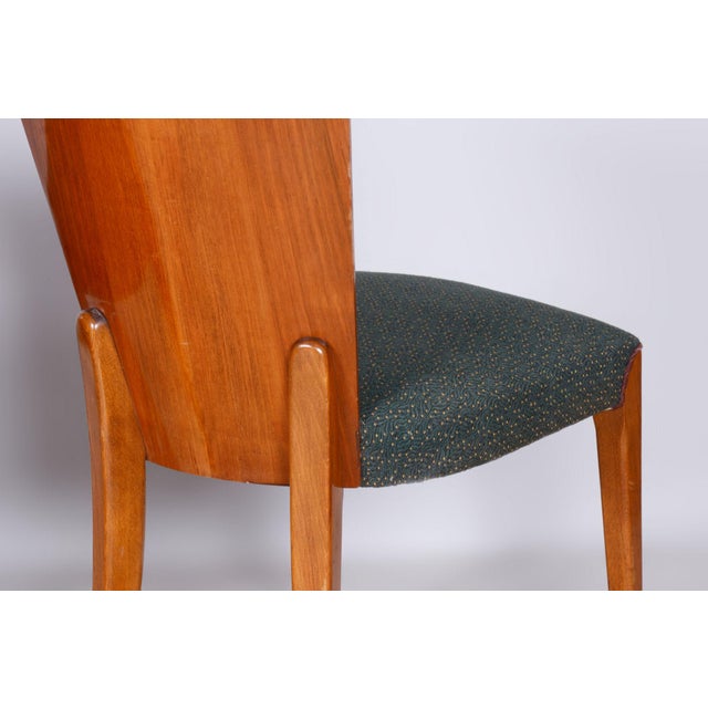 Brown Art Deco Dining Chairs by Jindřich Halabala for Up Závody, 1940s, Set of 4 For Sale - Image 8 of 10