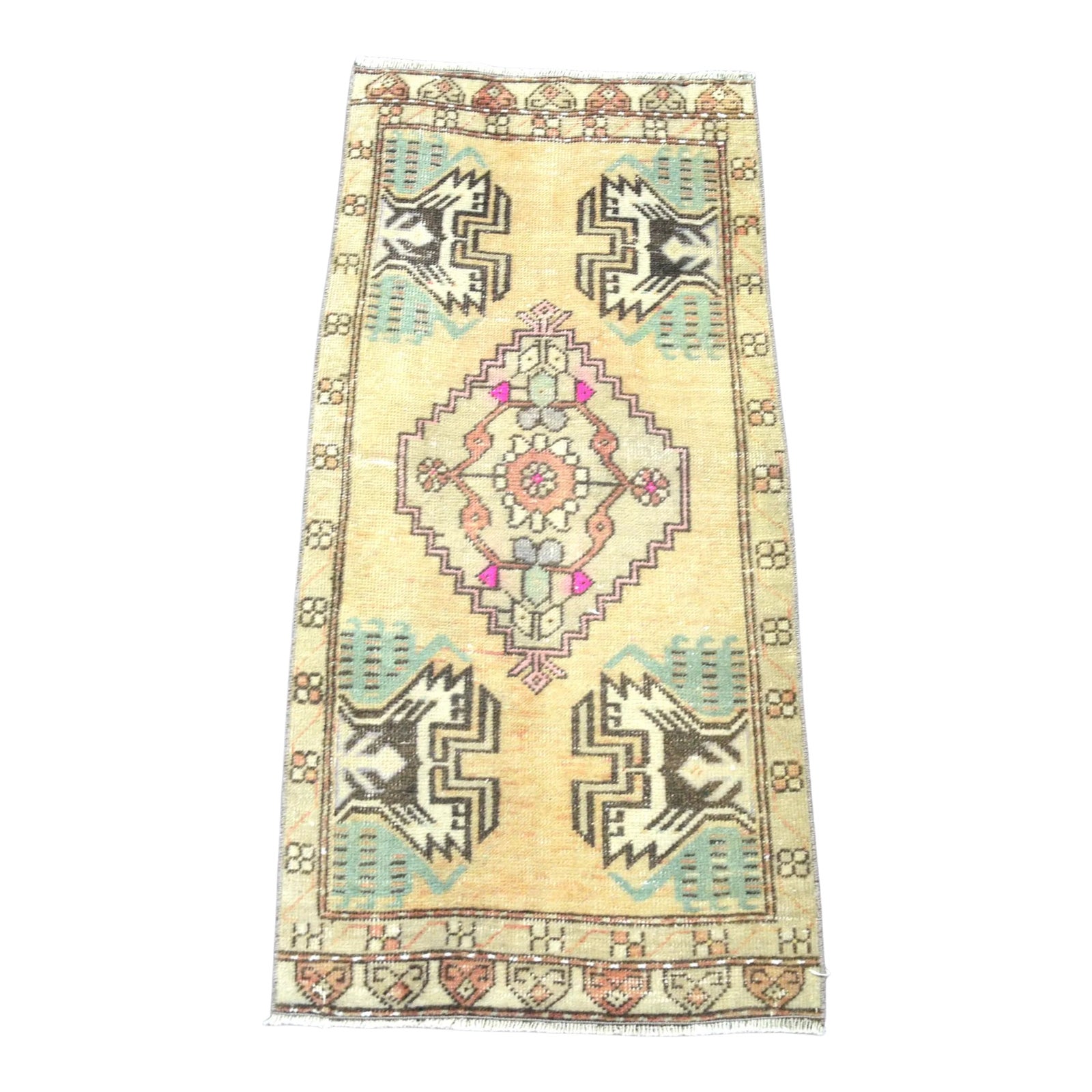 Vintage Authentic Turkish Handmade Small Rug Chairish