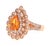 2020s 3.02 Carat Orange Sapphire Diamond Rose Gold Ring, Size 7 For Sale - Image 5 of 11