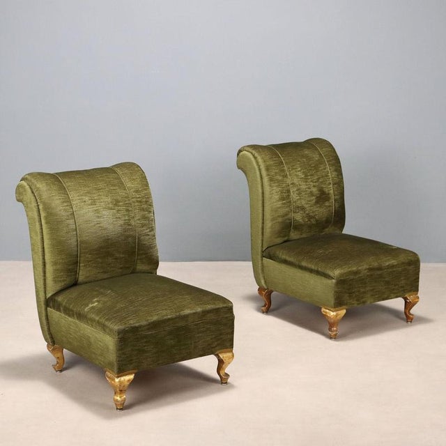 Textile Armchairs, 20th Century, Set of 2 For Sale - Image 7 of 7