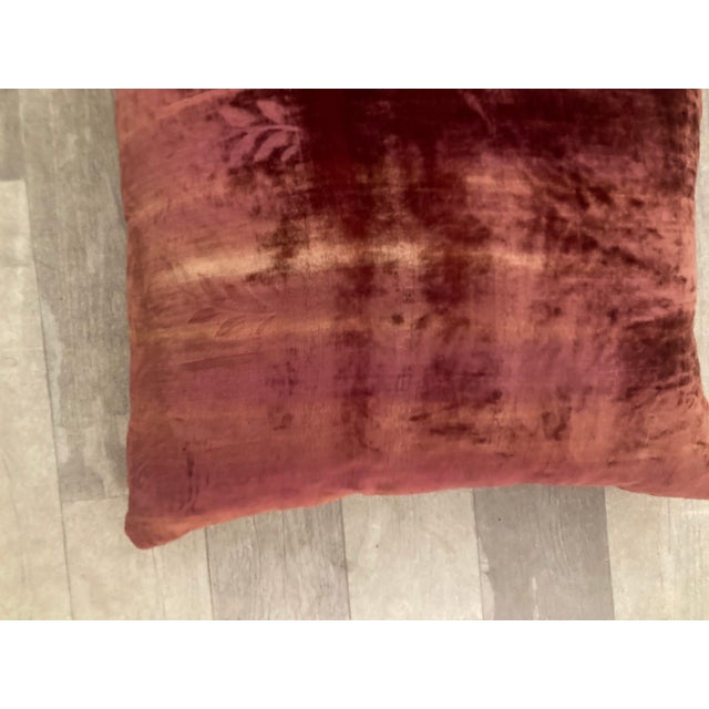 Zuber Gold Embroidery on Aged Red Velvet -6 For Sale - Image 9 of 10