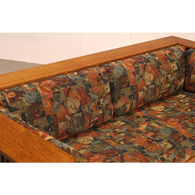 Stickley Stickley Mission Collection Oak Prairie Settle For Sale - Image 4 of 18