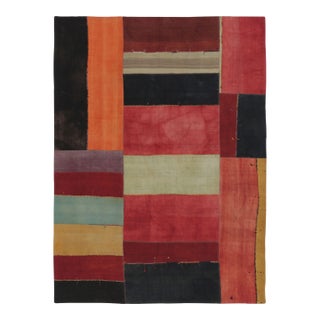 Vintage Anatolian Patchwork Rug With Multicolor Geometric Design - Rug & Kilim For Sale