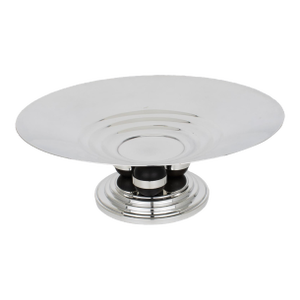 Art Deco Macassar Wood and Silver Plate Centerpiece Bowl by Orbrille