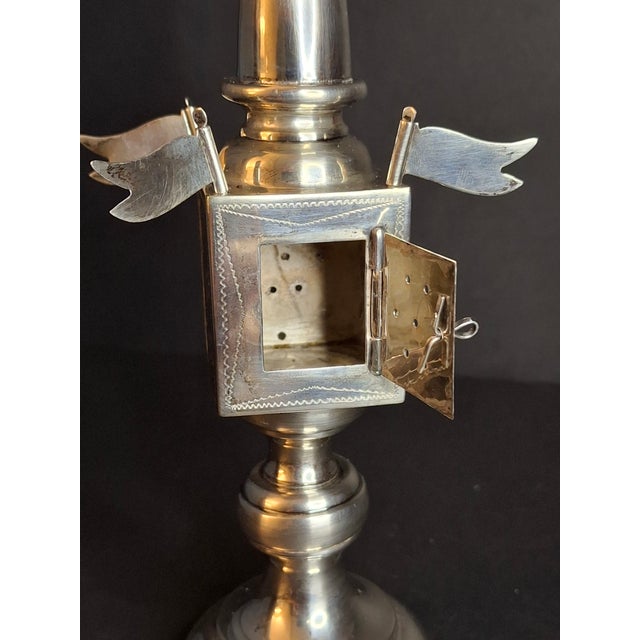 Antique German 800 Silver Besamim Spice Tower Tower Havdalah Judaica 8" 89g For Sale - Image 15 of 18