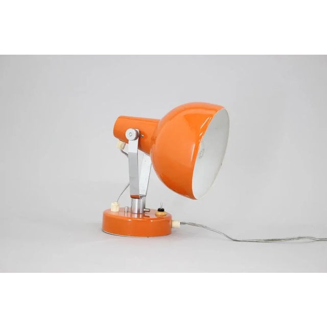 Vintage Orange Table or Wall Lamp, Czechoslovakia, 1960s For Sale - Image 3 of 8