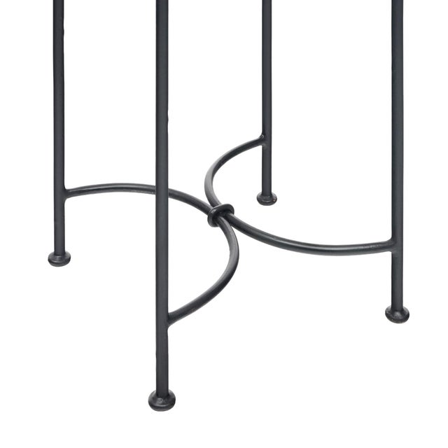 Vintage French Side Table, Iron and Marble For Sale - Image 9 of 9