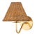 Mitzi Issa 1-Light Wall Sconce with Rattan Shade, Aged Brass For Sale