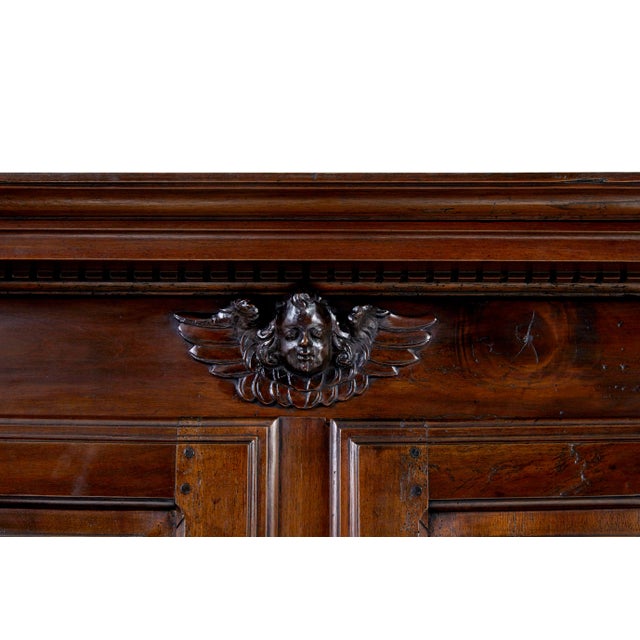 Wood 18th Century French Carved Walnut Cupboard, 1780 For Sale - Image 7 of 12