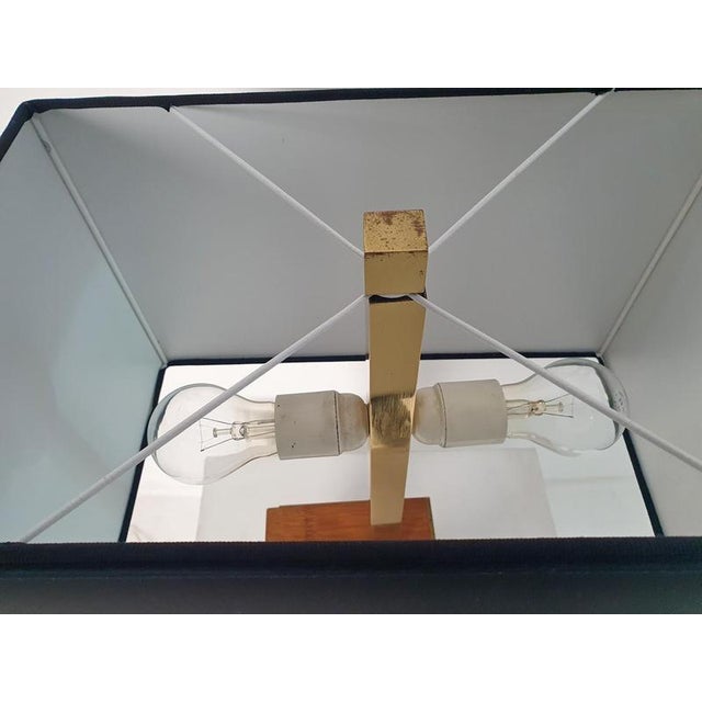 Postmodern Table Lamp in Brass and Bamboo from Liwans, Italy, 1970s For Sale - Image 6 of 12