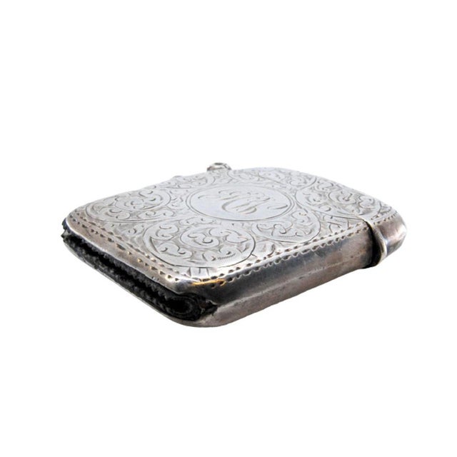 Silver Matchbox with Engraved Plant Motifs Surrounding Monogram Card For Sale - Image 11 of 11