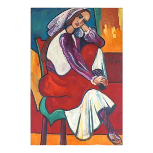 Topanga Canyon Woman 20th Century Oil